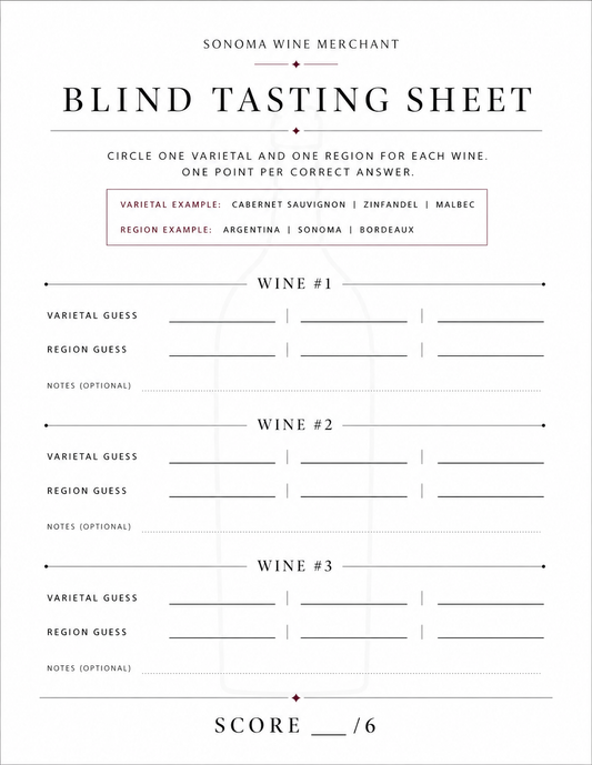 Sonoma Wine Merchant Blind Tasting Pack
