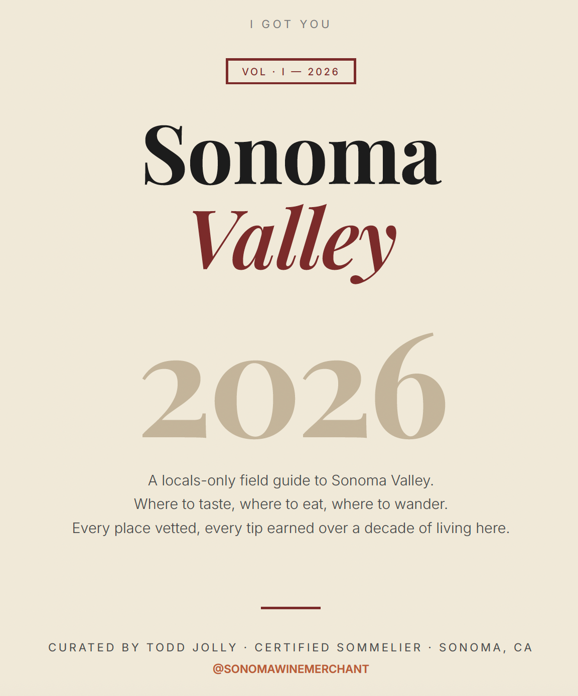 Sonoma Valley Guide 2026