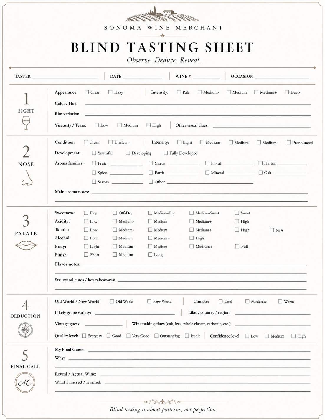 Sonoma Wine Merchant Blind Tasting Pack